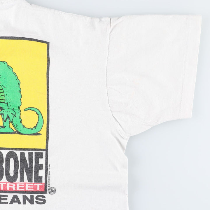 90'S Fruit of the Loom Bury the Bone erotic print t-shirt, made in USA, men's size XL equivalent, vintage. cotton white type Vintage Second Hand