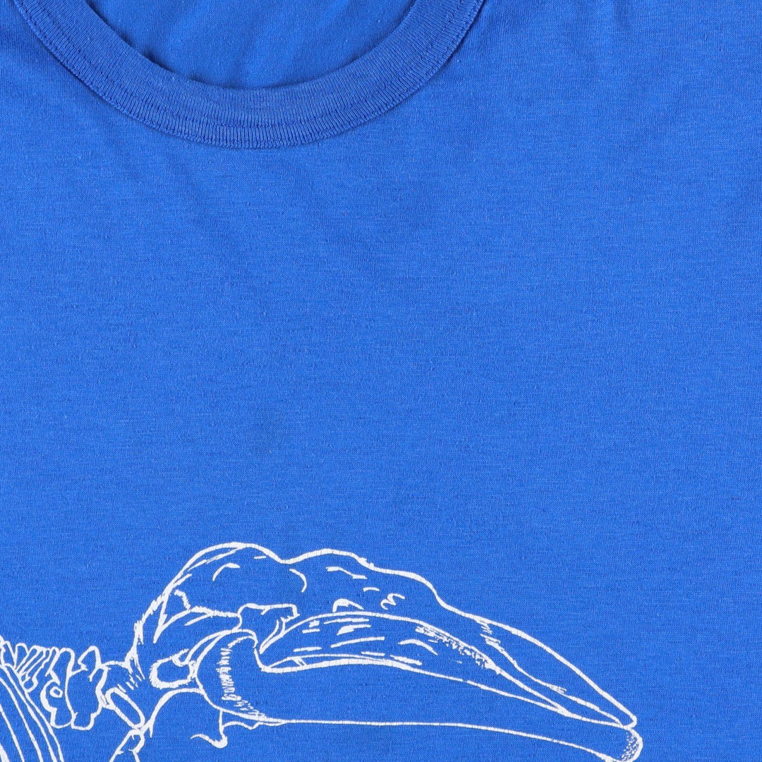 ~90'S Brightline Bamfield Marine Station Print T-Shirt, Made in Canada, Men's Size L polyester blue type Vintage Second Hand
