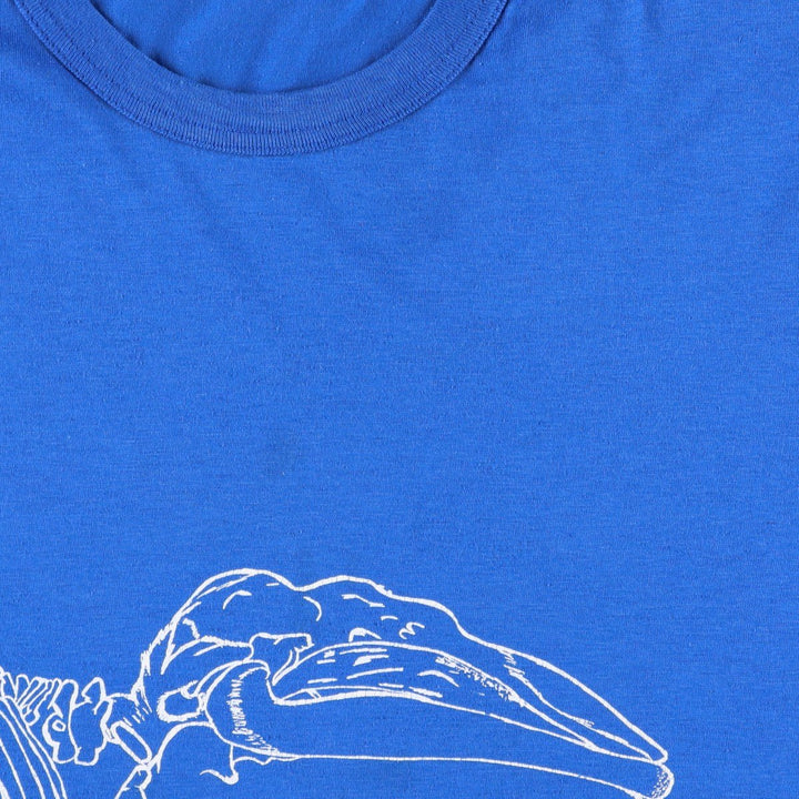 ~90'S Brightline Bamfield Marine Station Print T-Shirt, Made in Canada, Men's Size L polyester blue type Vintage Second Hand