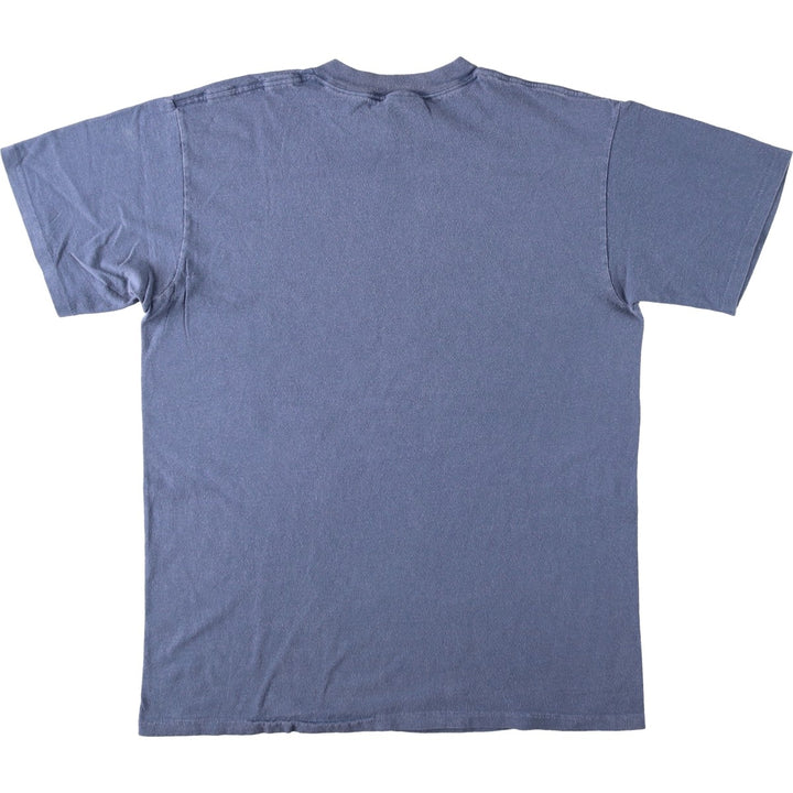 90'S ONEITA Print T-Shirt, Made in USA, Men's Size M (Equivalent), Vintage cotton navy blue type Vintage Second Hand