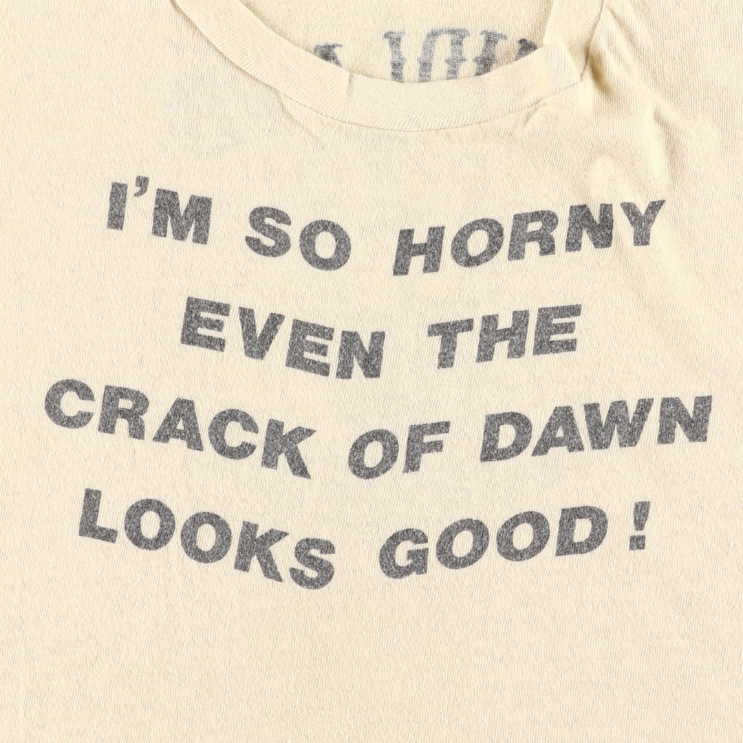 70s-80'S Hanes BLACK FLAG Print T-Shirt, Made in USA, Men's XL equivalent, Vintage cotton Beige type Vintage Second Hand