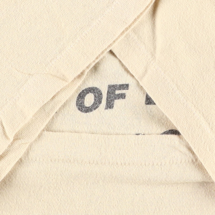 70s-80'S Hanes BLACK FLAG Print T-Shirt, Made in USA, Men's XL equivalent, Vintage cotton Beige type Vintage Second Hand