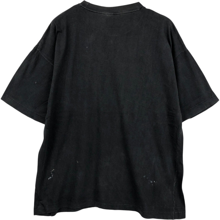 Printed T-shirt, Men's Size M (approx.), Vintage unclear black type Vintage Second Hand