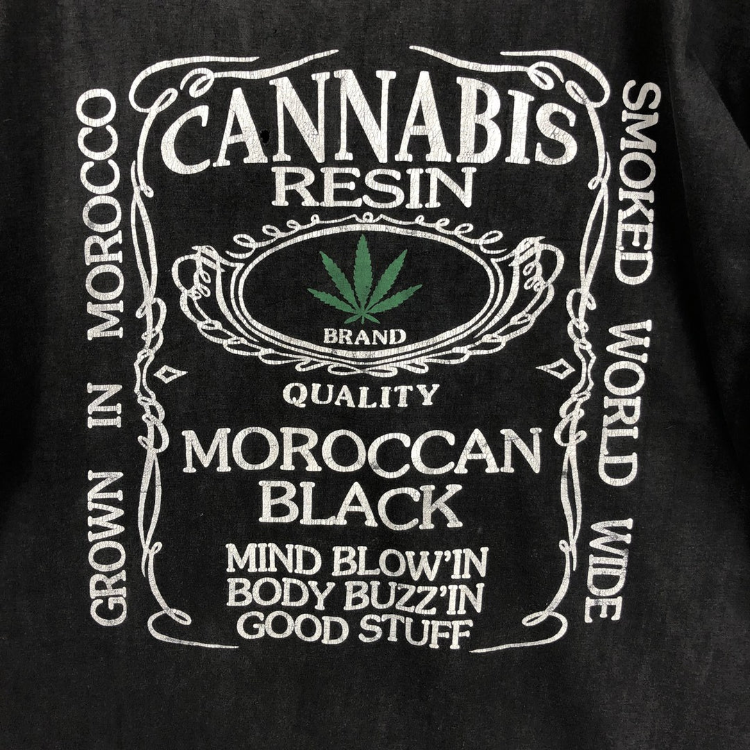 Printed T-shirt, Men's Size M (approx.), Vintage unclear black type Vintage Second Hand