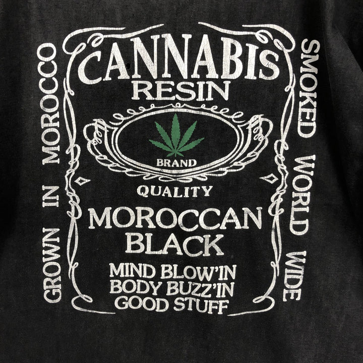 Printed T-shirt, Men's Size M (approx.), Vintage unclear black type Vintage Second Hand