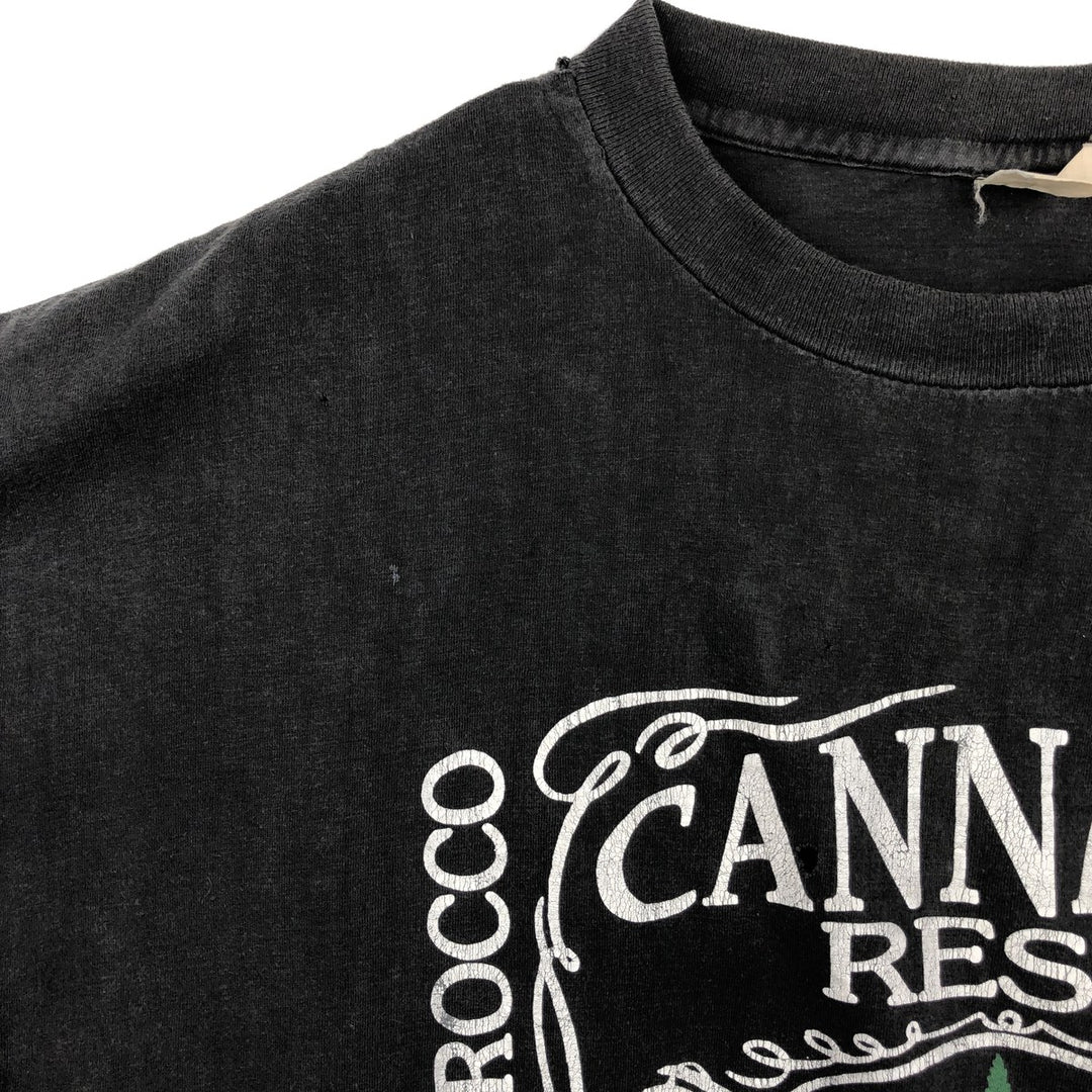 Printed T-shirt, Men's Size M (approx.), Vintage unclear black type Vintage Second Hand