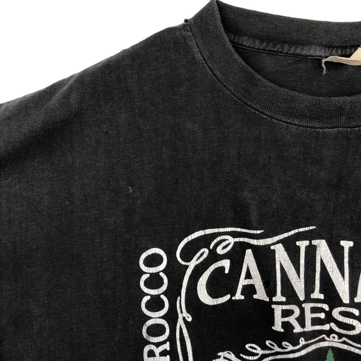 Printed T-shirt, Men's Size M (approx.), Vintage unclear black type Vintage Second Hand