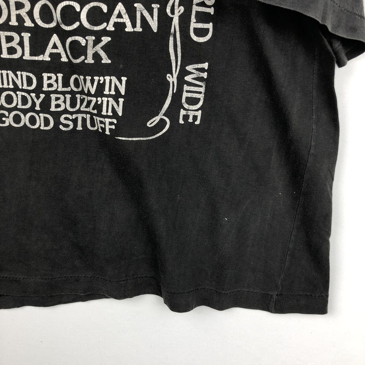 Printed T-shirt, Men's Size M (approx.), Vintage unclear black type Vintage Second Hand