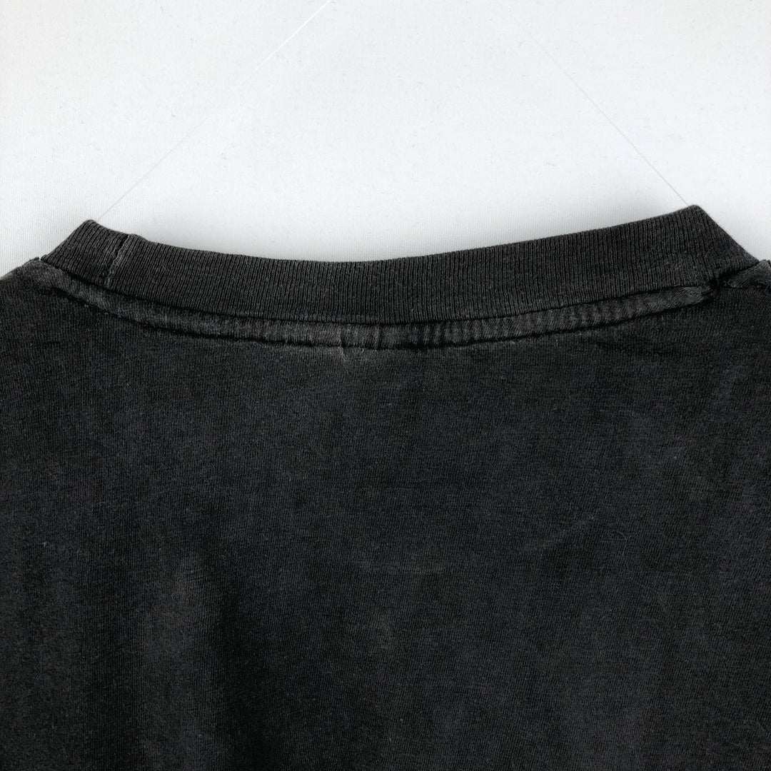 Printed T-shirt, Men's Size M (approx.), Vintage unclear black type Vintage Second Hand