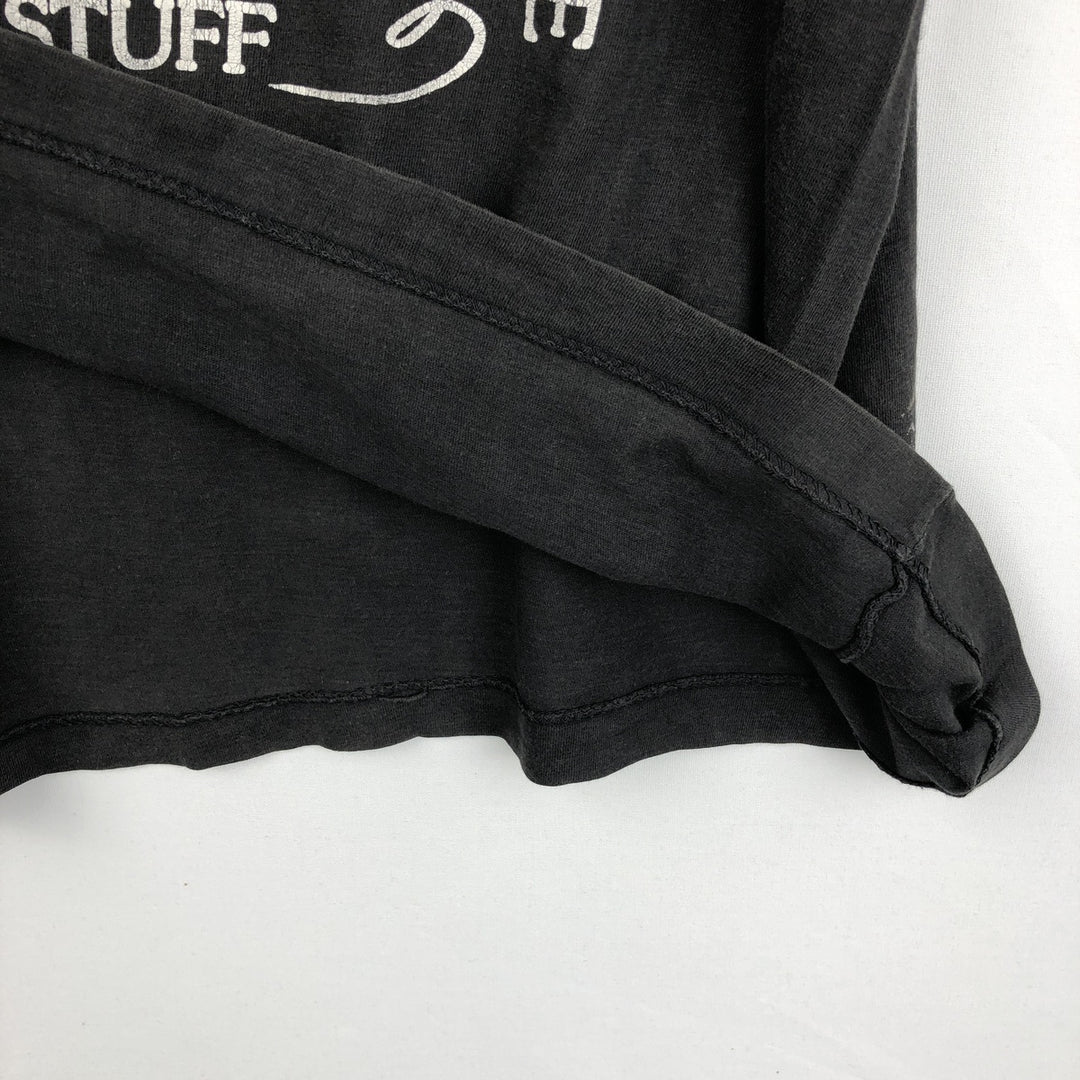 Printed T-shirt, Men's Size M (approx.), Vintage unclear black type Vintage Second Hand