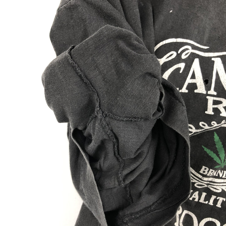 Printed T-shirt, Men's Size M (approx.), Vintage unclear black type Vintage Second Hand