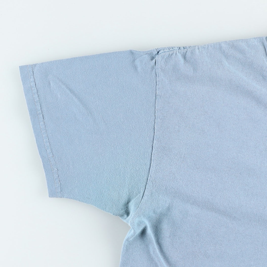 90s-00'S Delta print T-shirt, made in USA, men's size M (approx.) cotton Blue type light blue Vintage Second Hand