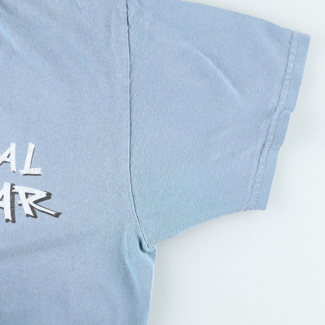 90s-00'S Delta print T-shirt, made in USA, men's size M (approx.) cotton Blue type light blue Vintage Second Hand