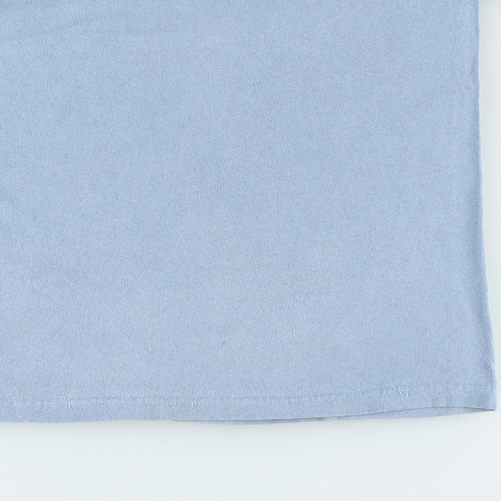 90s-00'S Delta print T-shirt, made in USA, men's size M (approx.) cotton Blue type light blue Vintage Second Hand