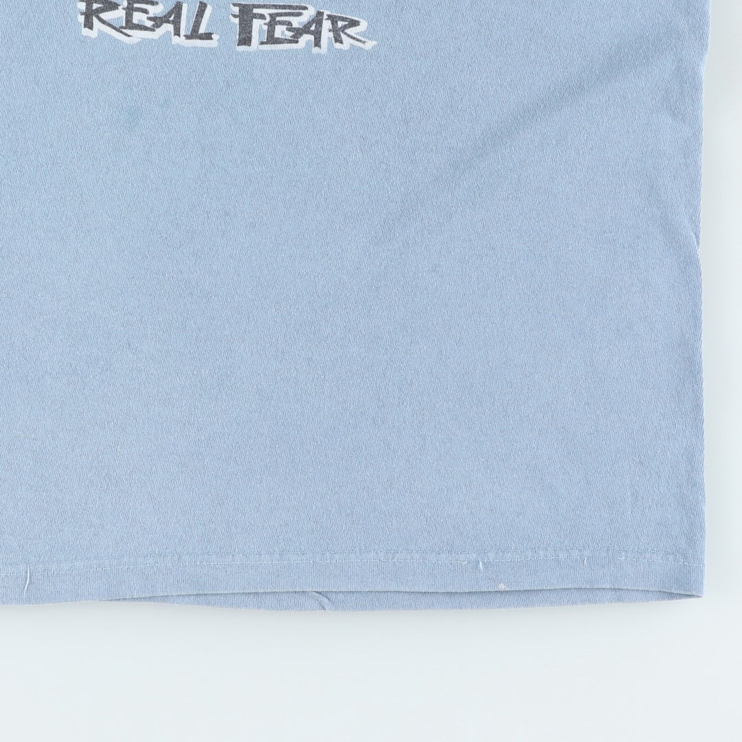 90s-00'S Delta print T-shirt, made in USA, men's size M (approx.) cotton Blue type light blue Vintage Second Hand