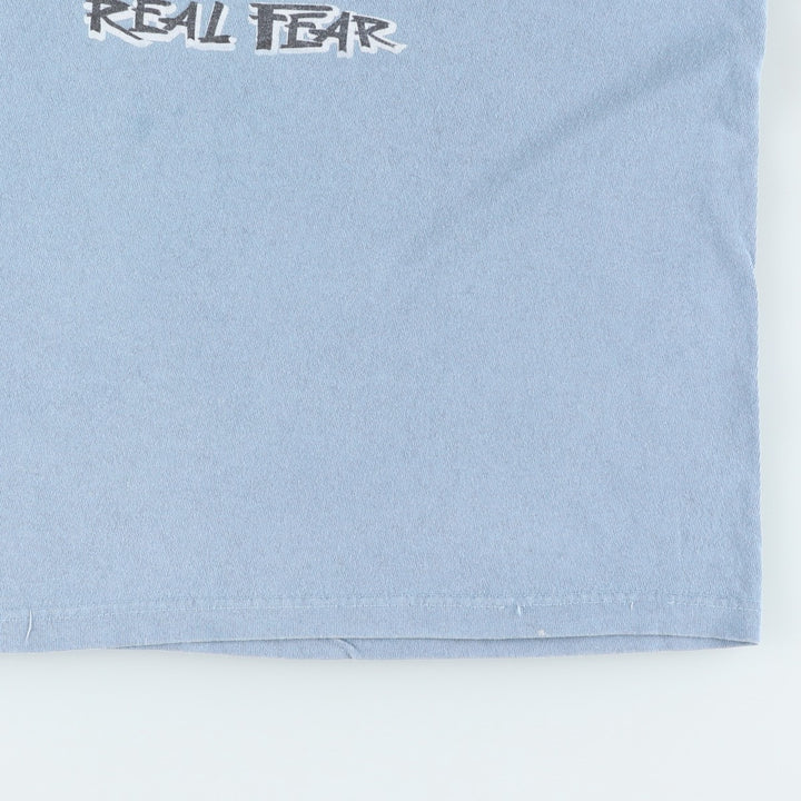 90s-00'S Delta print T-shirt, made in USA, men's size M (approx.) cotton Blue type light blue Vintage Second Hand