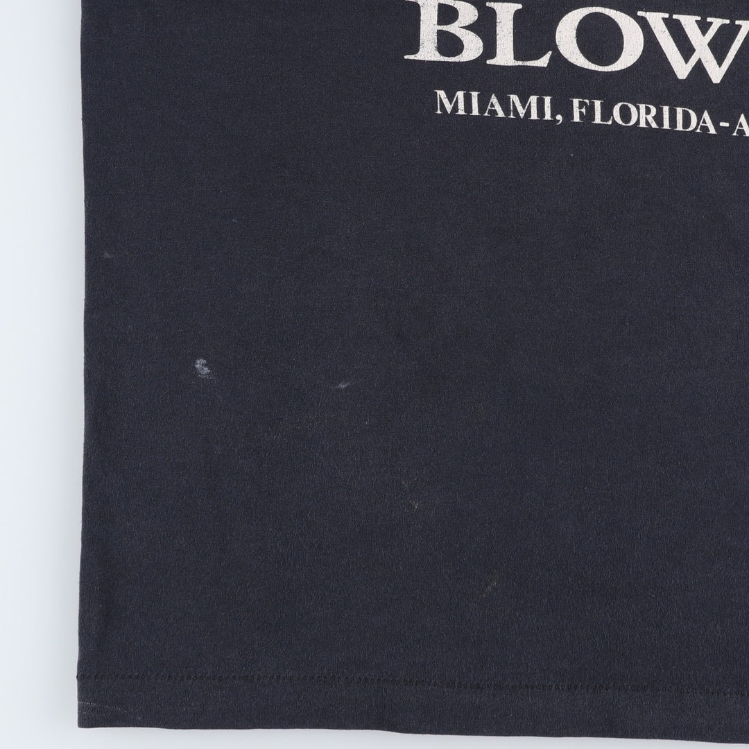 90'S Screen Stars Hurricane Andrew Print T-Shirt, Made in USA, Men's XL equivalent, Vintage cotton black type Vintage Second Hand