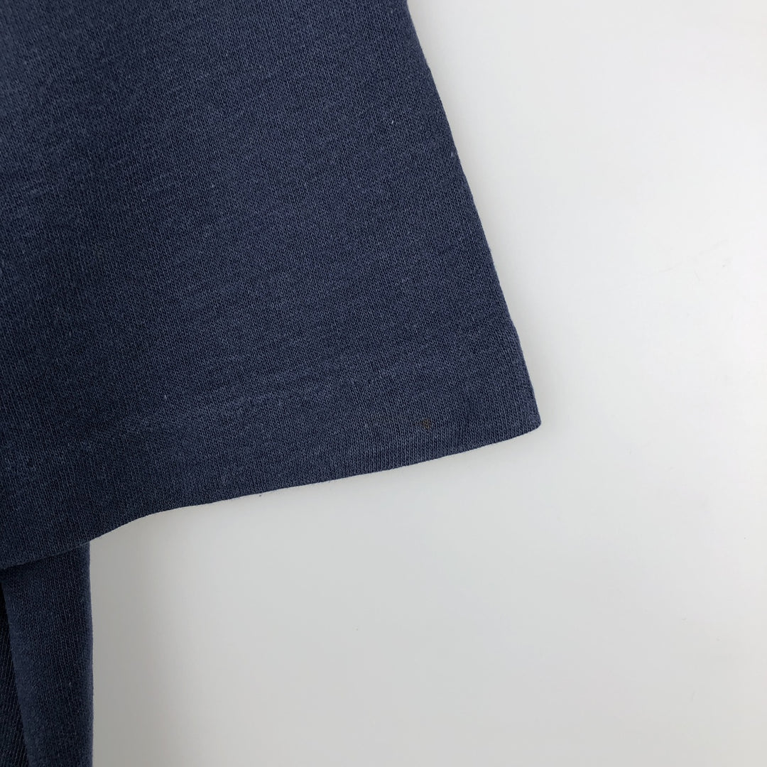 ~90'S Vintage Printed T-shirt, Men's M size unclear navy blue type Vintage Second Hand