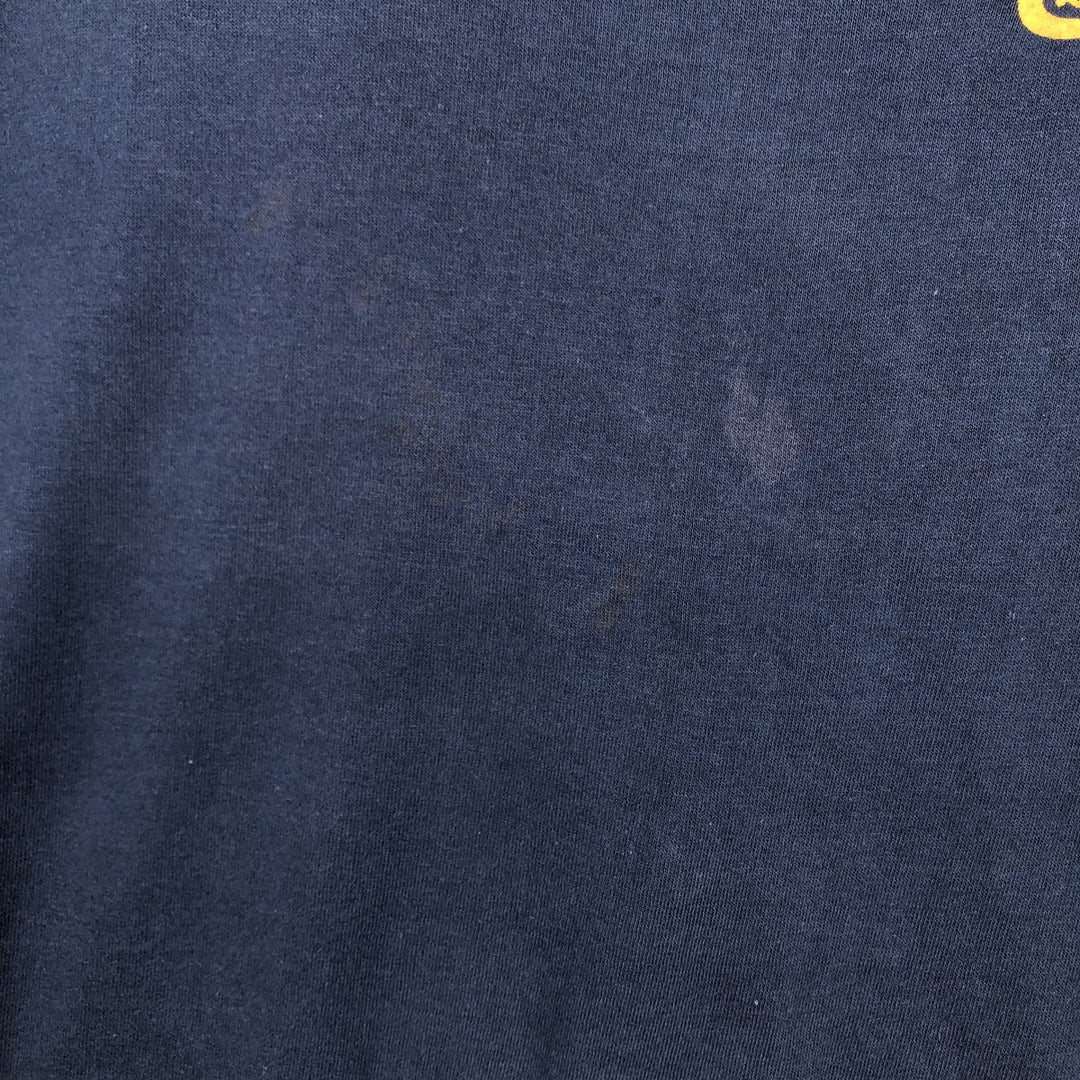 ~90'S Vintage Printed T-shirt, Men's M size unclear navy blue type Vintage Second Hand