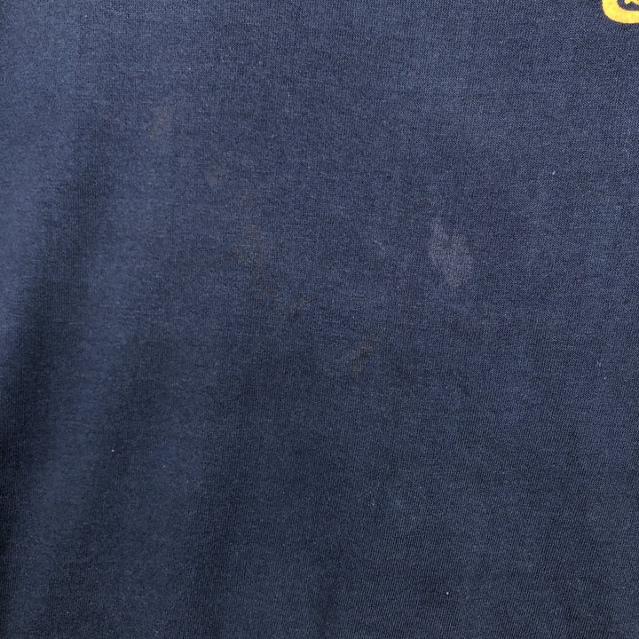 ~90'S Vintage Printed T-shirt, Men's M size unclear navy blue type Vintage Second Hand