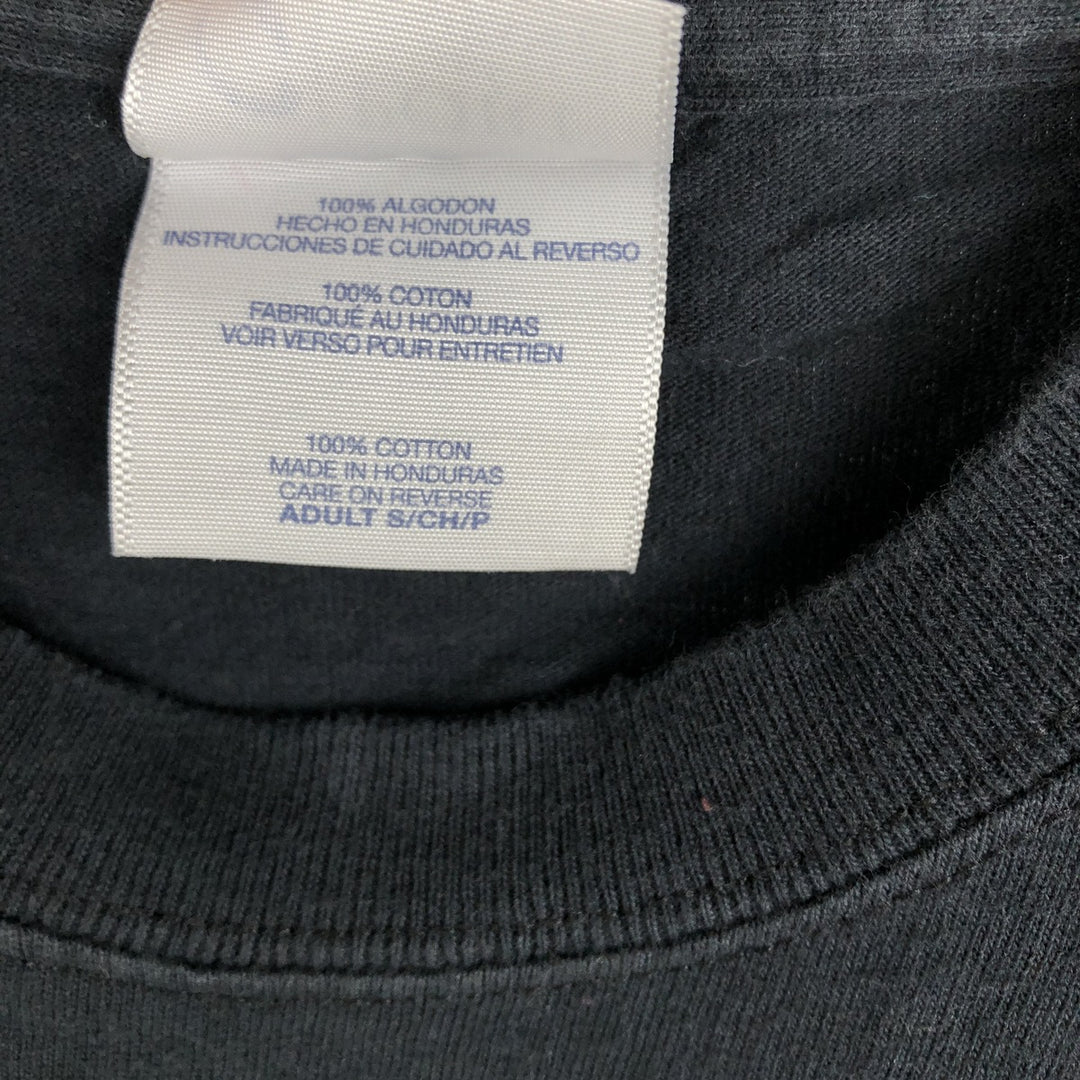 PORT and COMPANY Printed T-shirt, Men's M size cotton black type Vintage Second Hand