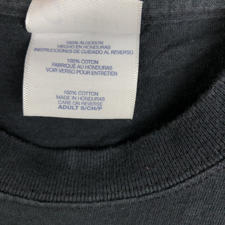 PORT and COMPANY Printed T-shirt, Men's M size cotton black type Vintage Second Hand
