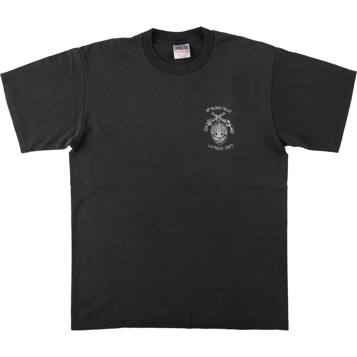 90's ONEITA POWER cotton black type Vintage Second Hand