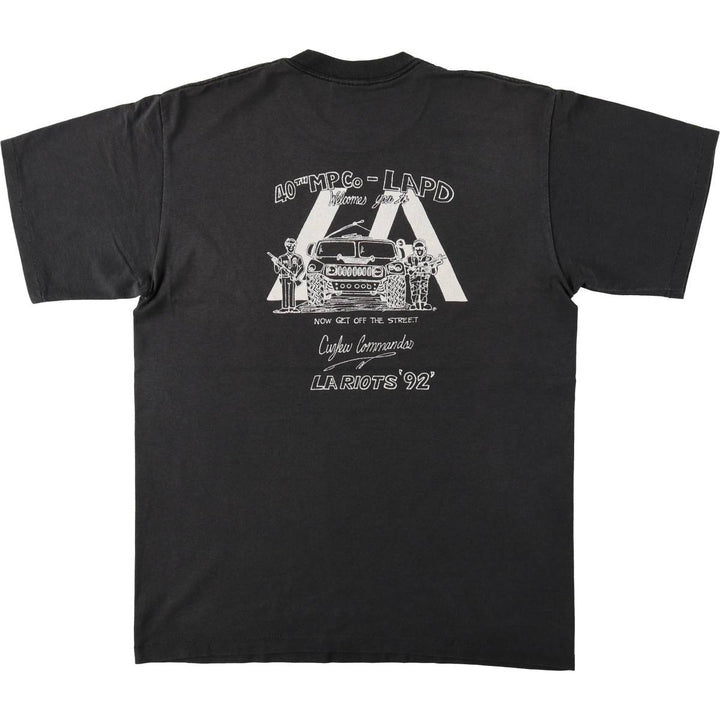 90's ONEITA POWER cotton black type Vintage Second Hand