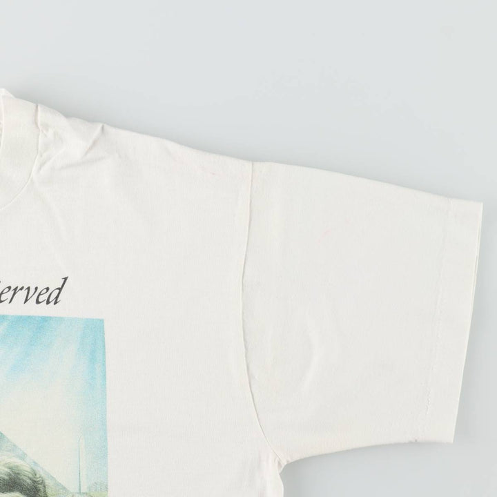 90'S Fruit of the Loom Best Art T-Shirt, Made in USA, Men's Size L (approx.), Vintage cotton white type Vintage Second Hand