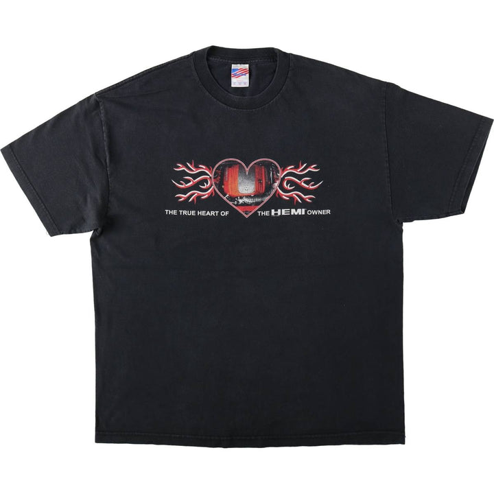 Murina Print T-Shirt, Made in USA, Men's XL Equivalent cotton black type Vintage Second Hand