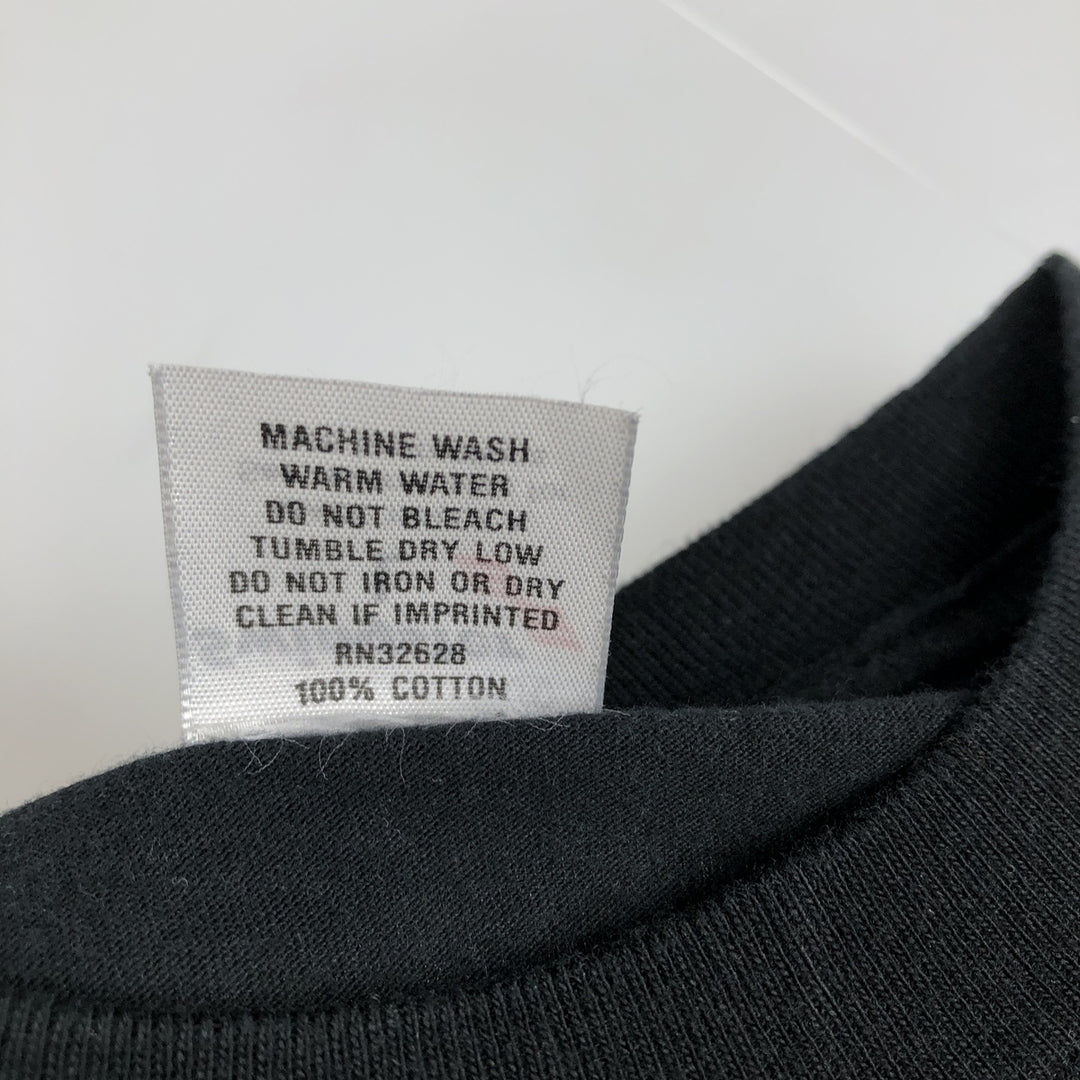80s-90'S Swingster Advertising T-Shirt, Made in USA, Men's Size L (Equivalent), Vintage cotton black type Vintage Second Hand