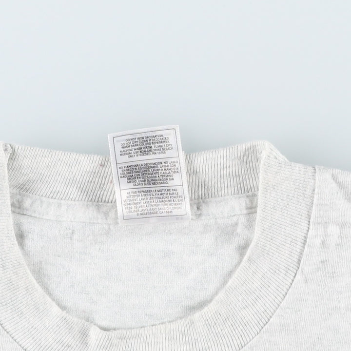 90'S Fruit of the Loom Heavy Cotton Printed T-Shirt, Men's XL, Vintage cotton gray type Vintage Second Hand