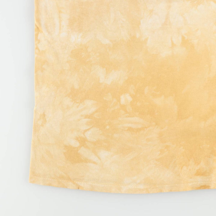 90'S ONEITA Tie-Dye Pattern Print T-Shirt, Men's XL (approx.), Vintage cotton ocher yellow type Vintage Second Hand