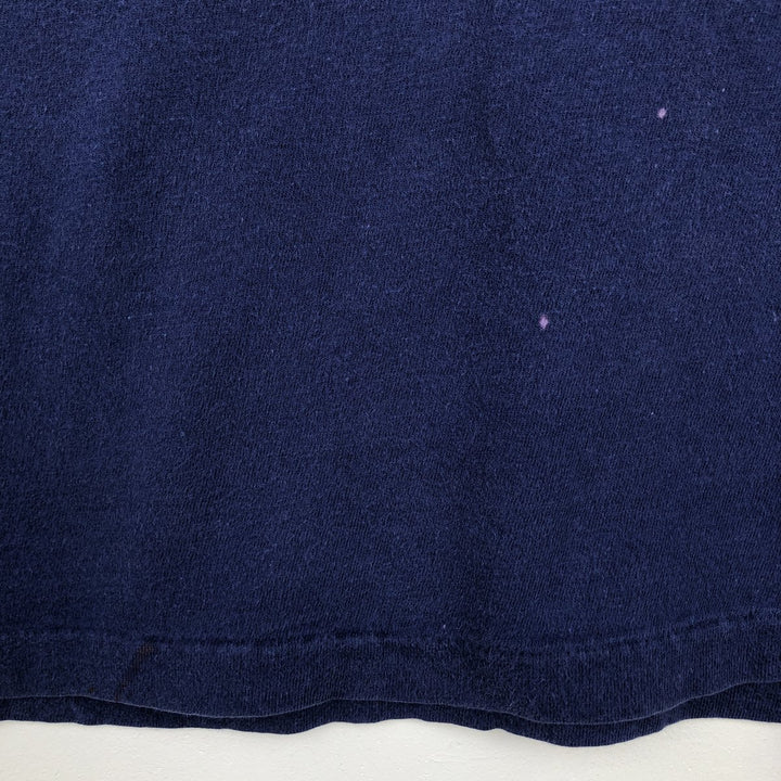Vintage 80'S Hanes BEEFY-T Blue Tag Printed T-Shirt Made in USA Men's XL cotton navy blue type Vintage Second Hand