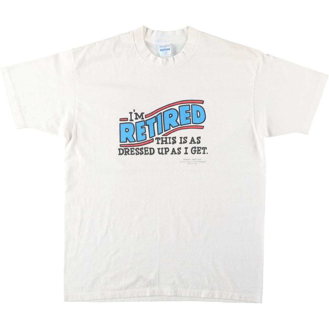 80s-90'S Spring Ford CLASSIC Print T-Shirt, Made in USA, Men's XL equivalent, Vintage cotton white type Vintage Second Hand