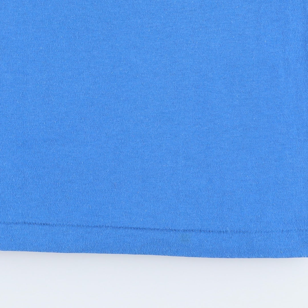 90'S Hanes Fifty-Fifty Blue Tag Printed T-Shirt XL (Size 46-48, equivalent to men's XL) Vintage cotton blue type Vintage Second Hand