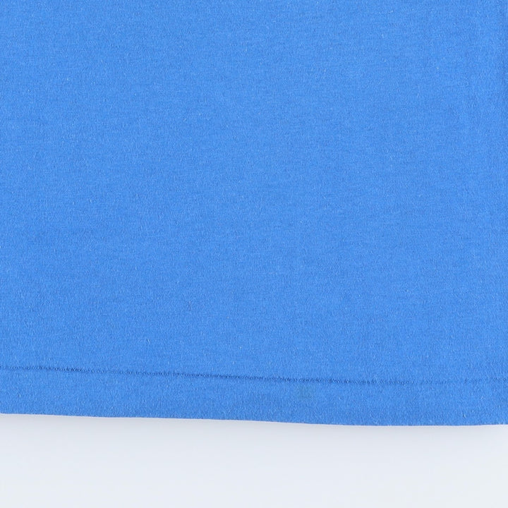 90'S Hanes Fifty-Fifty Blue Tag Printed T-Shirt XL (Size 46-48, equivalent to men's XL) Vintage cotton blue type Vintage Second Hand
