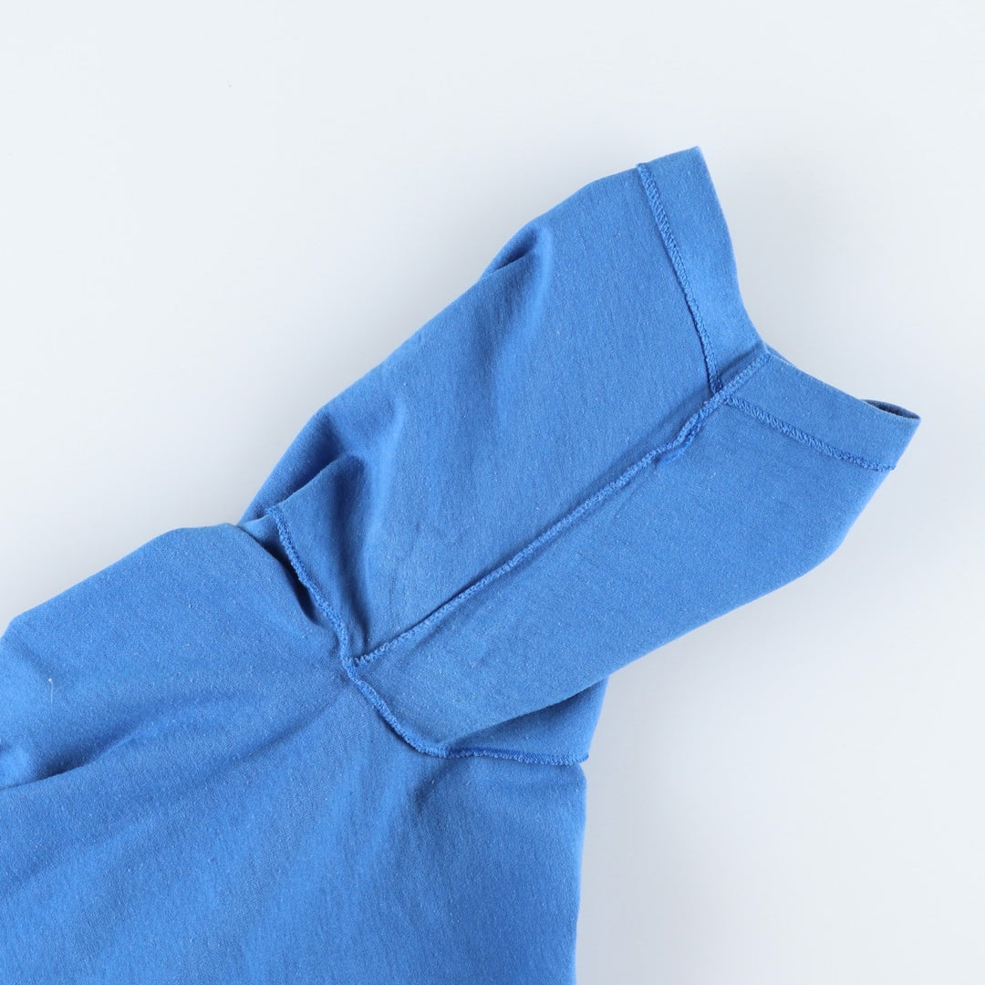 90'S Hanes Fifty-Fifty Blue Tag Printed T-Shirt XL (Size 46-48, equivalent to men's XL) Vintage cotton blue type Vintage Second Hand