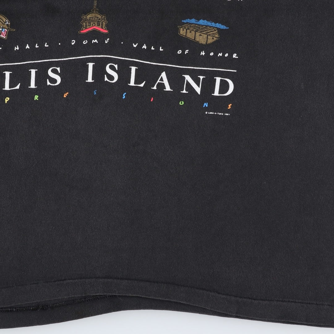 Vintage 90'S Hanes printed T-shirt, made in the USA, size L for men cotton black type Vintage Second Hand