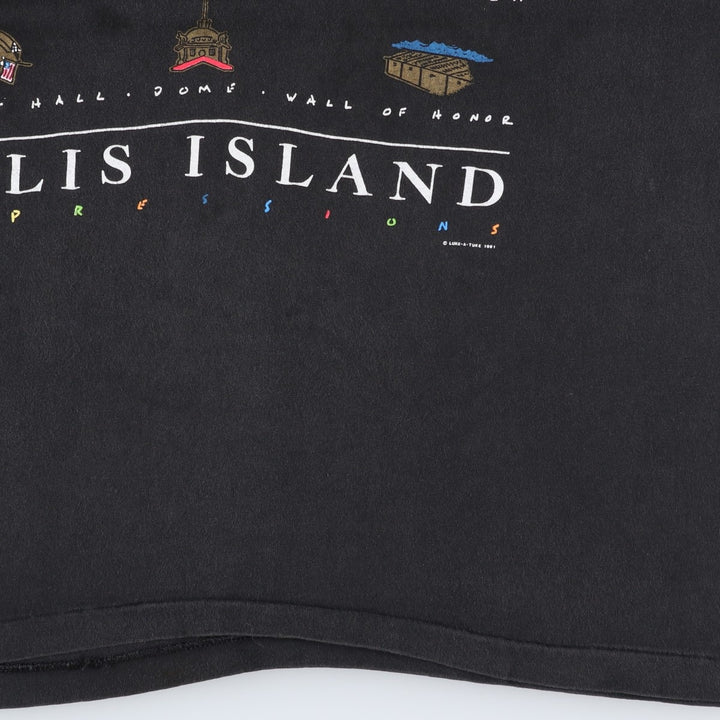 Vintage 90'S Hanes printed T-shirt, made in the USA, size L for men cotton black type Vintage Second Hand