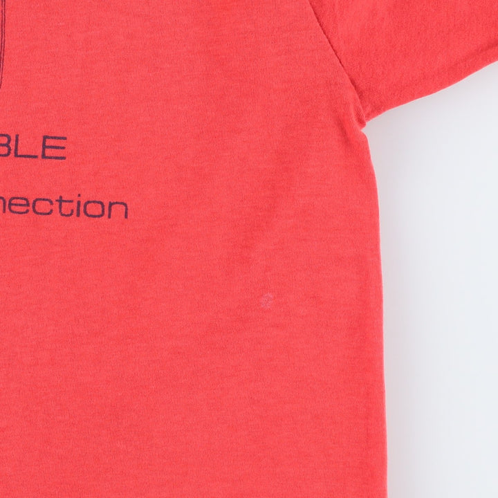 90'S FRESNO CABLE Print T-Shirt, Men's Size S (Equivalent), Vintage unclear red type Vintage Second Hand