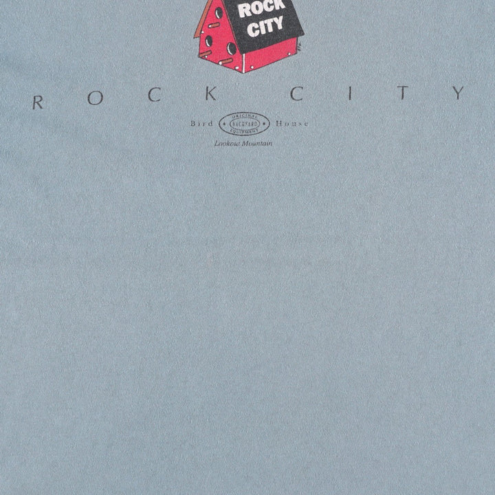90'S PSI Print T-Shirt, Made in USA, Men's Size L (Equivalent), Vintage cotton blue type Vintage Second Hand