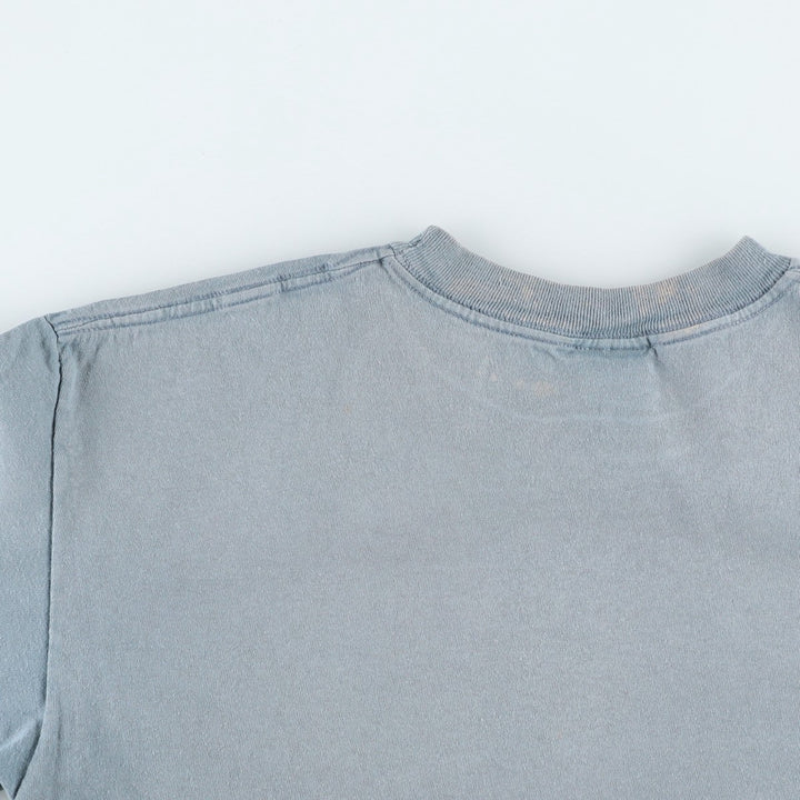 90'S PSI Print T-Shirt, Made in USA, Men's Size L (Equivalent), Vintage cotton blue type Vintage Second Hand