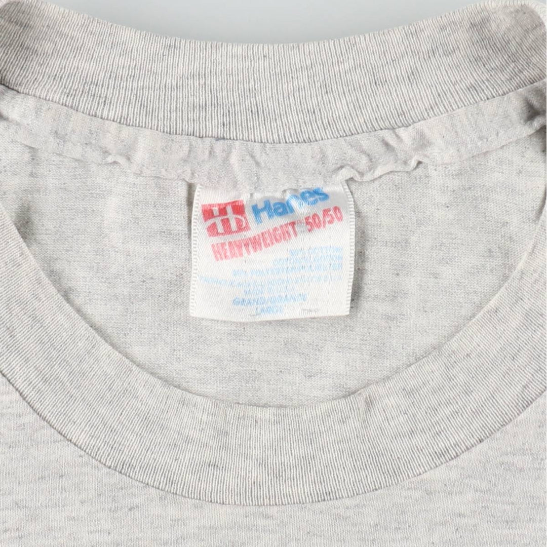 90'S Hanes HEAVYWEIGHT 50 cotton gray type Vintage Second Hand
