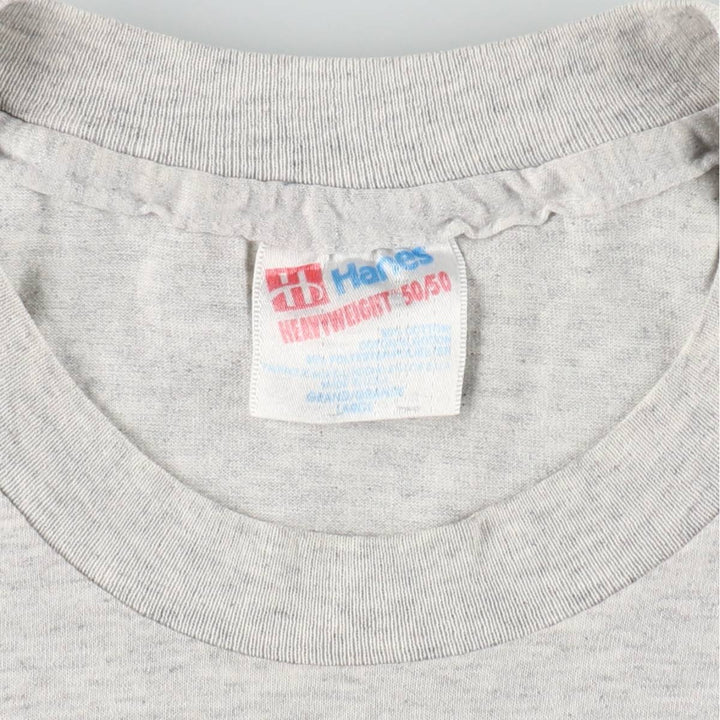 90'S Hanes HEAVYWEIGHT 50 cotton gray type Vintage Second Hand
