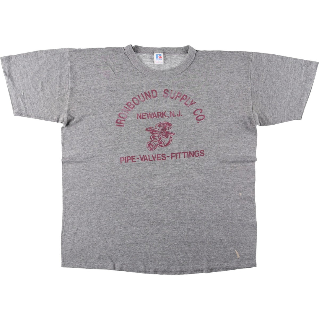 Vintage 90'S Russell print T-shirt, Made in USA, Men's XL polyester gray type Vintage Second Hand