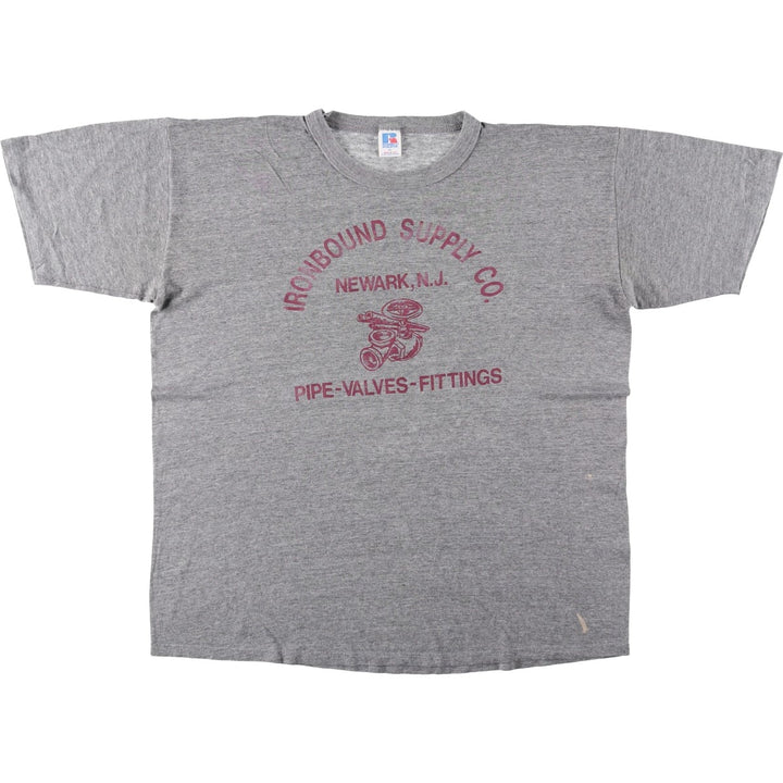 Vintage 90'S Russell print T-shirt, Made in USA, Men's XL polyester gray type Vintage Second Hand