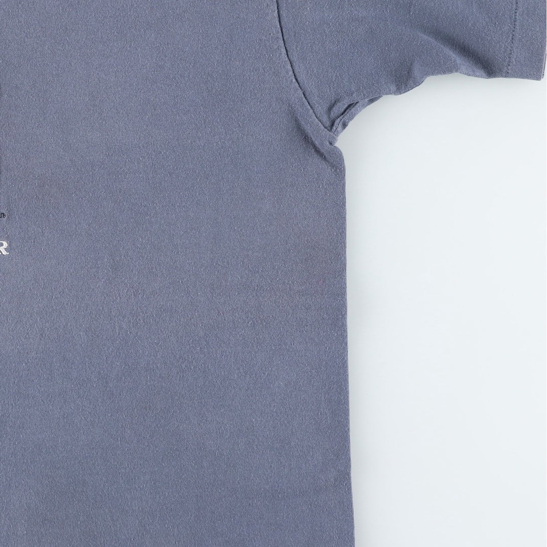 90'S Fruit of the Loom printed T-shirt, made in the USA, men's size L, vintage cotton blue type Vintage Second Hand