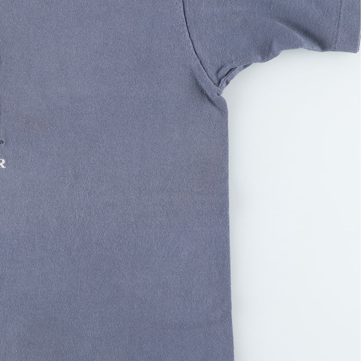 90'S Fruit of the Loom printed T-shirt, made in the USA, men's size L, vintage cotton blue type Vintage Second Hand