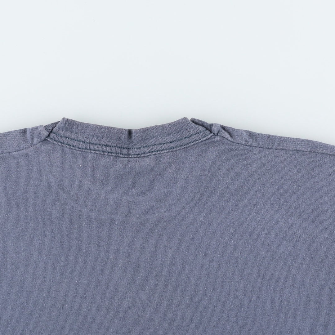 90'S Fruit of the Loom printed T-shirt, made in the USA, men's size L, vintage cotton blue type Vintage Second Hand